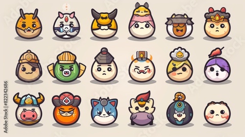 This cute animal, anime, art, avatar, big set, cartoon, character, chat, collection, comic, concept is so cute.