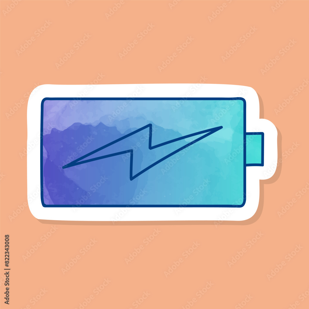 Battery charging color sticker Battery charging color sticker