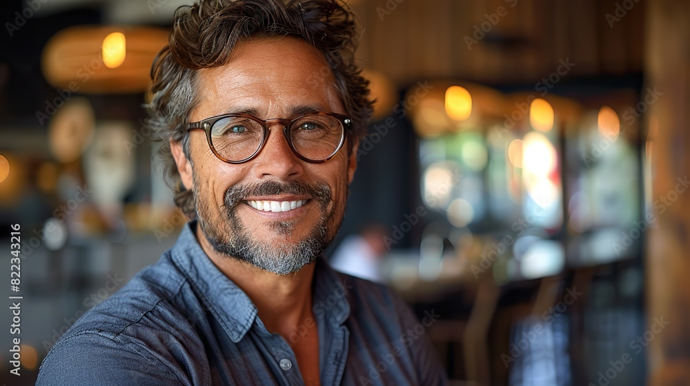 casual businessman with glasses smiles confidently for a close up portrait.illustration casual businessman with glasses smiles confidently for a close up portrait.illustration