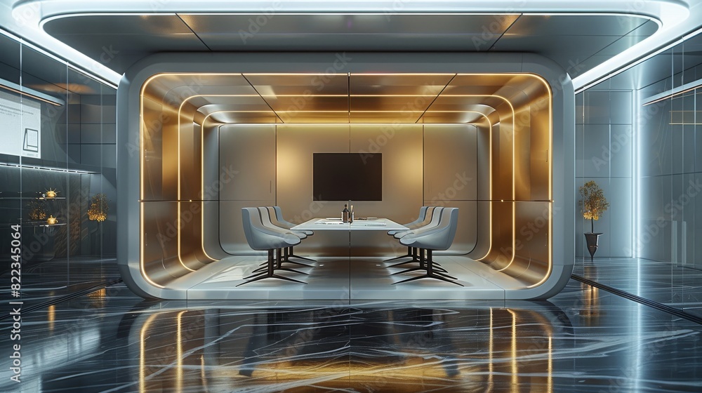 Meeting rooms cubicle that is luxurious for VIP clients. Generative AI. Meeting rooms cubicle that is luxurious for VIP clients. Generative AI.