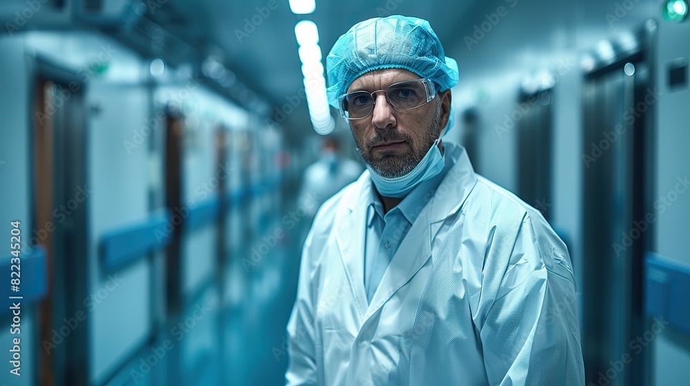 doctor in hospital corridor.stock image doctor in hospital corridor.stock image