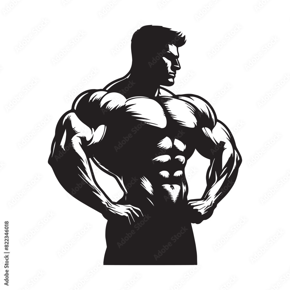 a clean body builder vector lines ,Muscular man in different poses showing muscles, Silhouettes athletes bodybuilding, Muscular bodybuilder vector silhouette illustration a clean body builder vector lines ,Muscular man in different poses showing muscles, Silhouettes athletes bodybuilding, Muscular bodybuilder vector silhouette illustration