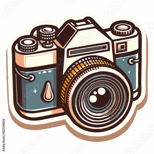 Aparat Fotograficzny - vector retro