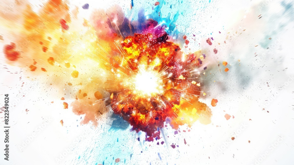 Abstract painting. Colorful explosion. Abstract painting. Colorful explosion.