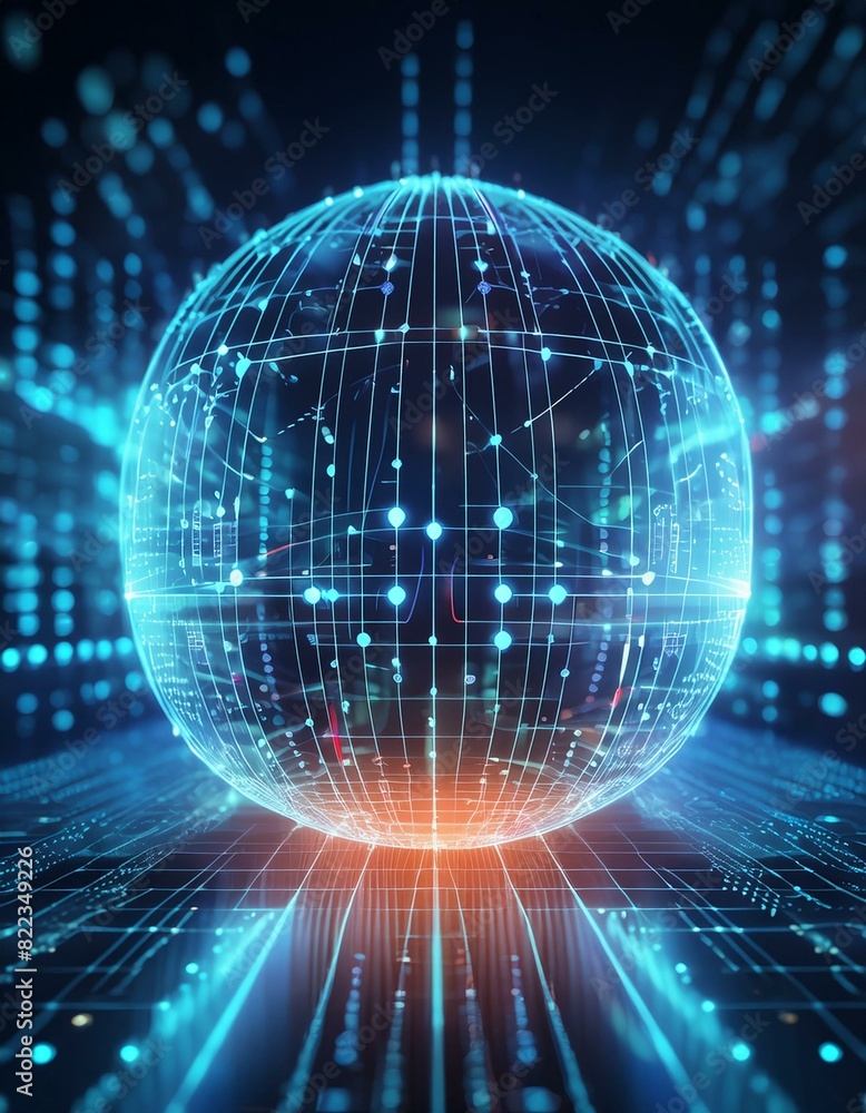 3D holographic sphere hologram projection virtual space black background wallpaper 3D holographic sphere hologram projection virtual space black background wallpaper
