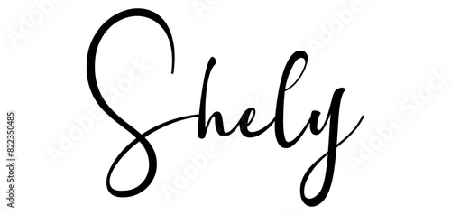 Shely - black color - name written - ideal for websites, presentations, greetings, banners, cards, t-shirt, sweatshirt, prints, cricut, silhouette, sublimation, tag