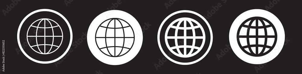 Web site icon line set. Editable line www icon Web site icon line set. Editable line www icon