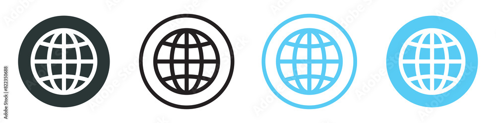 Web site icon line set. Editable line www icon Web site icon line set. Editable line www icon