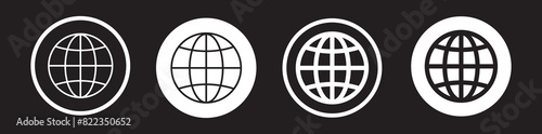 Web site icon line set. Editable line www icon