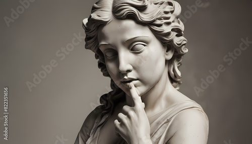 Antique statue of a woman on a white background. Generative AI, Generative, AI