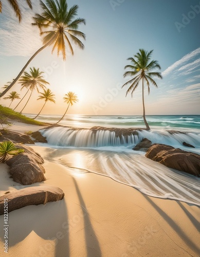 fototapete-fr-ein-solarium-mit-strand-sonne-palmen-meer