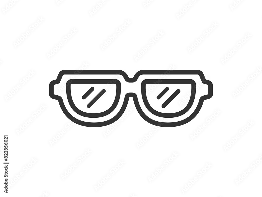 サングラスのアイコン(線画)のイラスト サングラスのアイコン(線画)のイラスト
