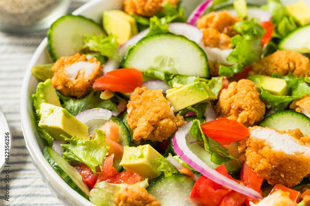 Healthy Homemade Fried Chicken Salad