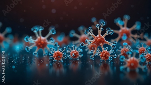 Coronavirus lateral flow home testing kit against a blue background.