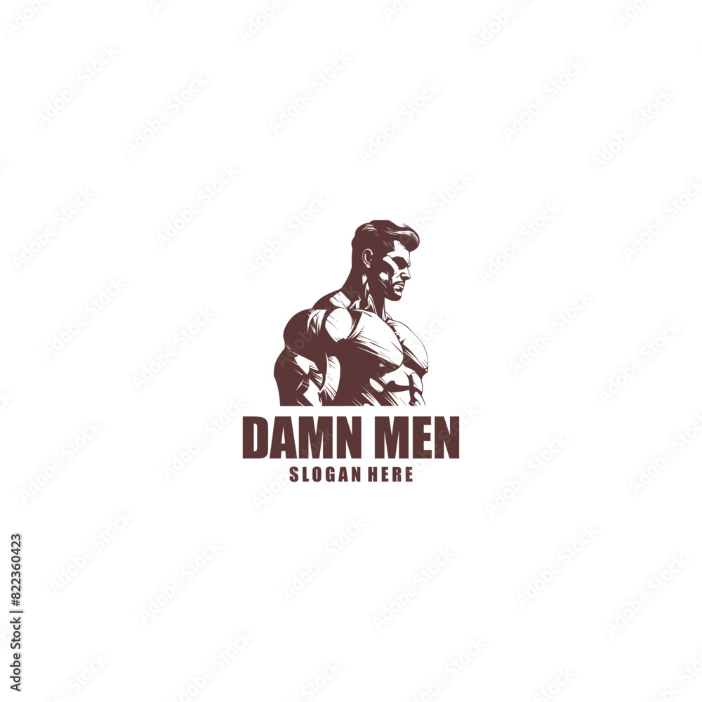 Fitness man logo vector illustration Fitness man logo vector illustration