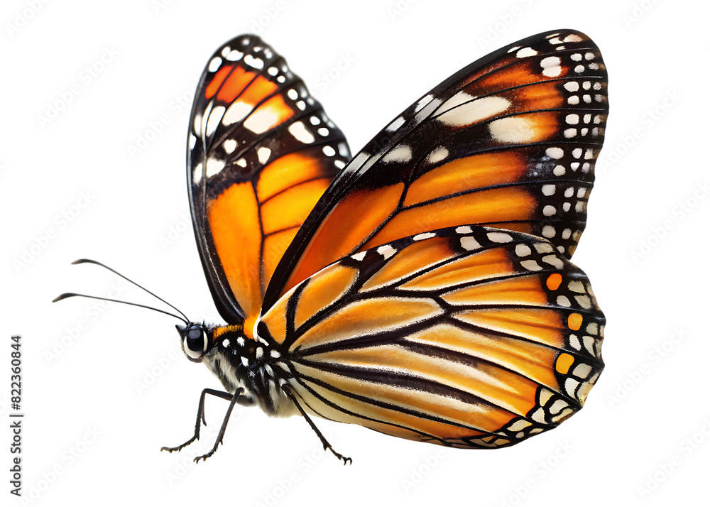 Fototapeta premium butterfly isolated on white, transparent background, PNG AI generated 
