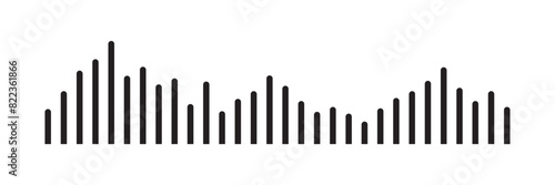 Audio wave set. Voice record icon set. Podcast sound waves set. Sound wave icon set. Vector illustration