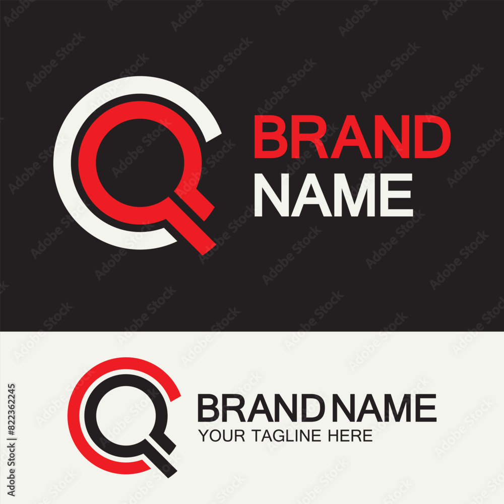 QC Logo or CQ Logo. Creative letter QC or CQ monogram logo template. QC Logo or CQ Logo. Creative letter QC or CQ monogram logo template.
