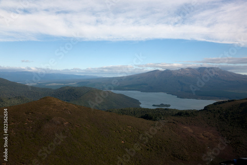 New Zealand landscape on a sunny autumn day