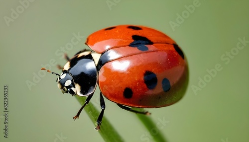 A Ladybug With Its Wings Spread Open