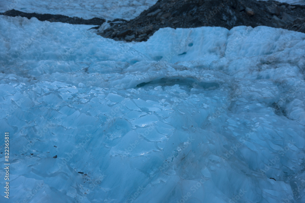 New Zealand Franz Josef Glacier on a sunny spring day New Zealand Franz Josef Glacier on a sunny spring day