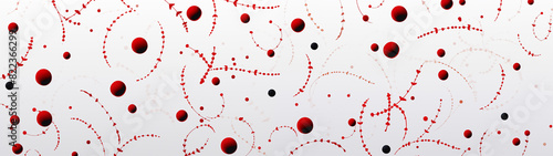 Abstract Red and Black Baseball Stitching - Dynamic Pattern © heroimage.io
