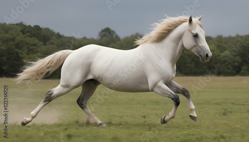 A Majestic Horse Galloping Across A Field
