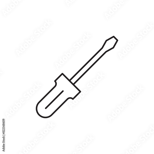screwdriver icon design, isolated on white background, vector illustration