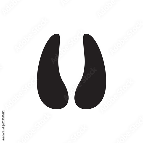 Goat paw print icon design, isolated on white background, vector illustration