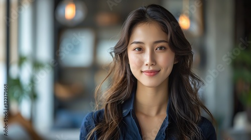 Wallpaper Mural young asian woman professional entrepreneur standing in office clothing smiling and looking confident white background.image illustration Torontodigital.ca