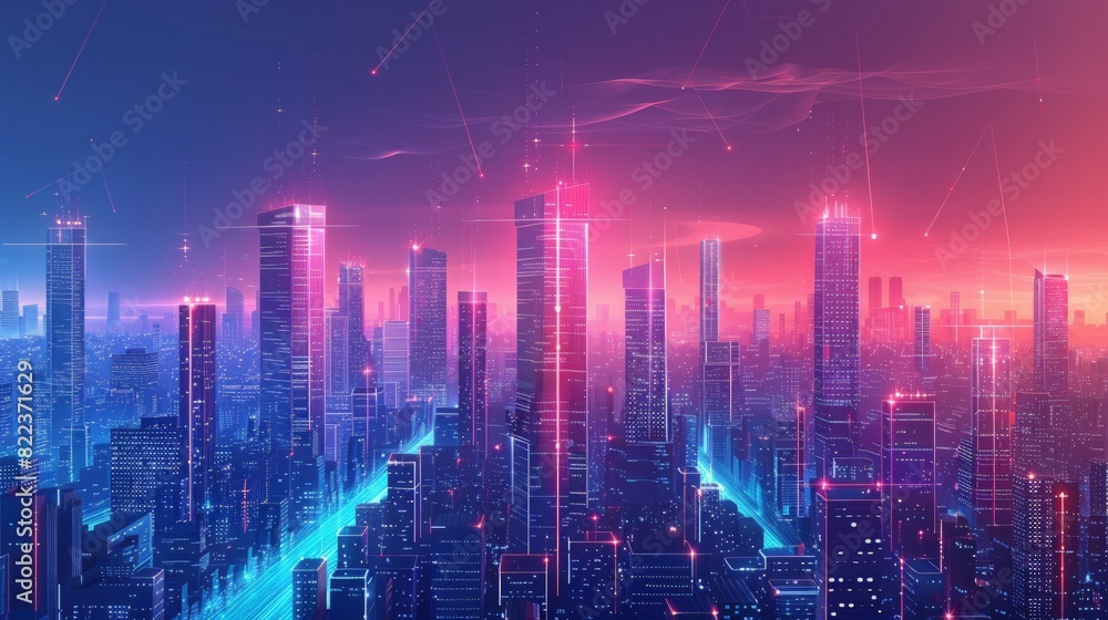 Fototapeta premium Smart City