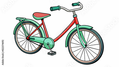 A bicycle A twowheeled vehicle with handlebars pedals and gears for transportation and exercise.. Cartoon Vector