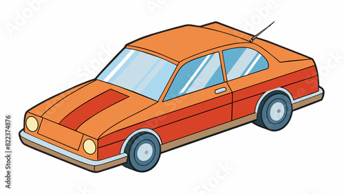 A car with a maximum speed of 120 miles per hour equipped with advanced safety features and a sunroof for added comfort.. Cartoon Vector