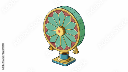 A compact collapsible folding fan made out of paper or fabric used to fan oneself on a warm day. It can feature intricate designs or patterns on the. Cartoon Vector