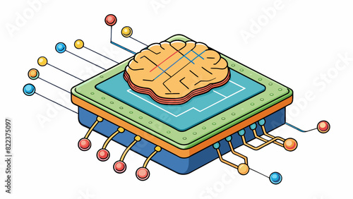 A computer motherboard The brain is like a computer motherboard with its countless neurons acting as the circuits and transmitters communicating and. Cartoon Vector