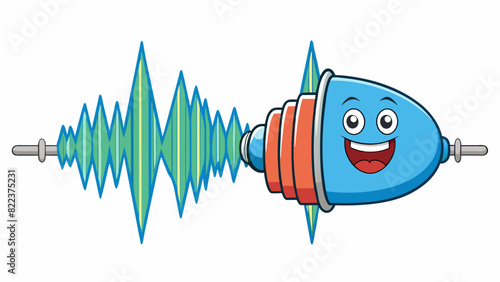 A deep rich voice that fills the room with its resonance and commands attention like the rumble of thunder in the distance.. Cartoon Vector