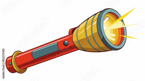 A flashlight being turned on and off repeatedly Signal appears as a consistent bright light source with distinct intentional intervals of illumination. Cartoon Vector
