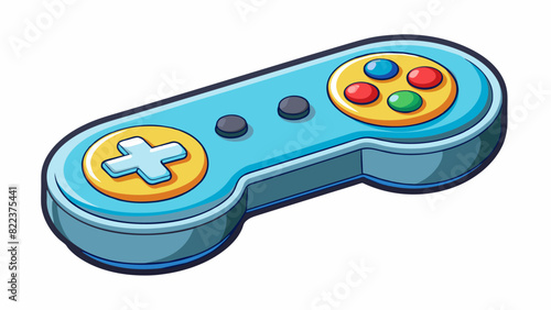 A game controller with clickable buttons used to perform actions or make selections while playing a video game.. Cartoon Vector