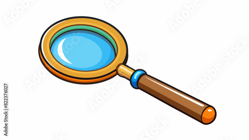 A magnifying glass embodies reason as it allows us to see things more clearly and in greater detail just as reason allows us to analyze and understand. Cartoon Vector