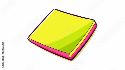 A neoncolored sticky note its edges bright and crisp with a strong adhesive. The surface is smooth and glossy perfect for writing quick reminders or. Cartoon Vector