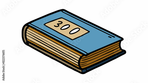 A regular sized paperback book with approximately 300 pages printed with black ink on white paper. It is a standard format for many novels and is. Cartoon Vector