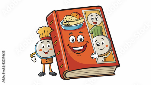 A recipe book filled with handwritten family recipes representing the shared knowledge and traditions passed down through cooking and food in a. Cartoon Vector