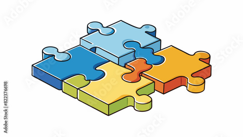 A puzzle depicts reason as it requires careful thought and problemsolving skills to piece together similar to how reason helps us piece together. Cartoon Vector
