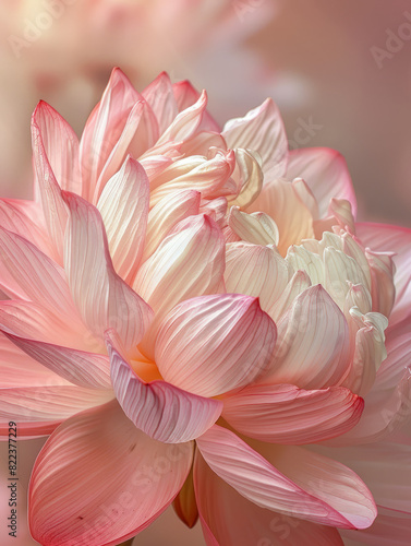 Close-up of a pink lotus flower. © SashaMagic