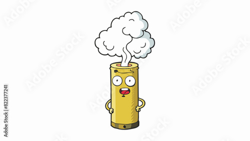 A smoke signal in the distance Signal is a visual cue usually a column of smoke used to attract attention or convey a message over a long distance.. Cartoon Vector