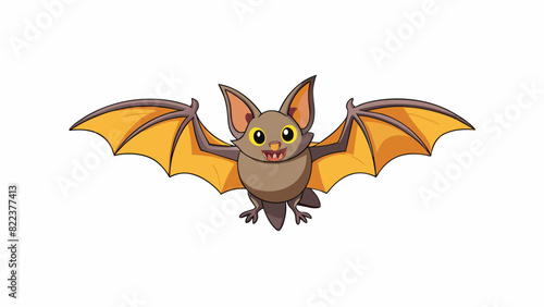As the sun sets and the night comes alive the bat begins to stir from its daytime slumber. With a rustle of its leathery wings it takes flight soaring. Cartoon Vector