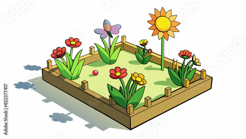 As the afternoon progresses the shadows begin to lengthen and the temperature starts to cool. The flowers in the garden are basking in the last bit of. Cartoon Vector