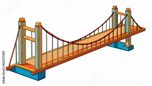 A sy bridge illustrates reason as it is built with precision and foresight to ensure safe and efficient transportation much like how reason helps us. Cartoon Vector