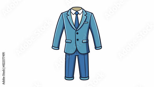 A suit is a versatile ensemble that can be worn in a professional setting or dressed up for a special event. The jacket is usually singleed with. Cartoon Vector