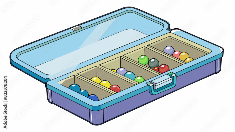Case 3 A clear plastic case with a snaplock closure and dividers inside to separate different types of beads. It is compact and lightweight making it. Cartoon Vector Case 3 A clear plastic case with a snaplock closure and dividers inside to separate different types of beads. It is compact and lightweight making it. Cartoon Vector